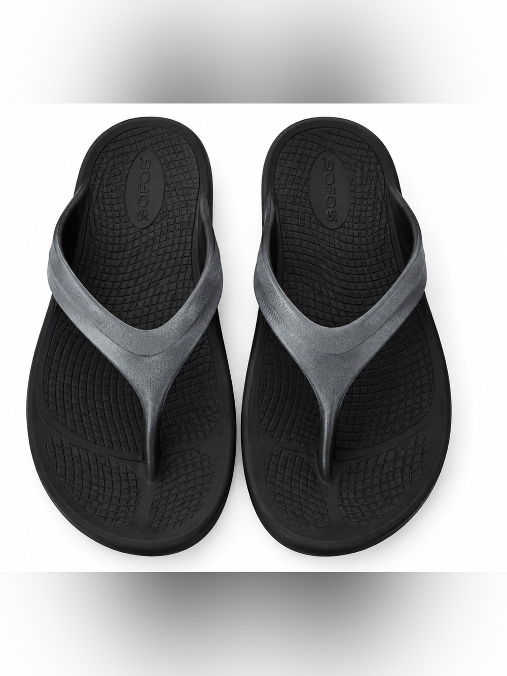 OOFOS OOlala Graphite Metallic Recovery Thong Sandals US W7, EU 38